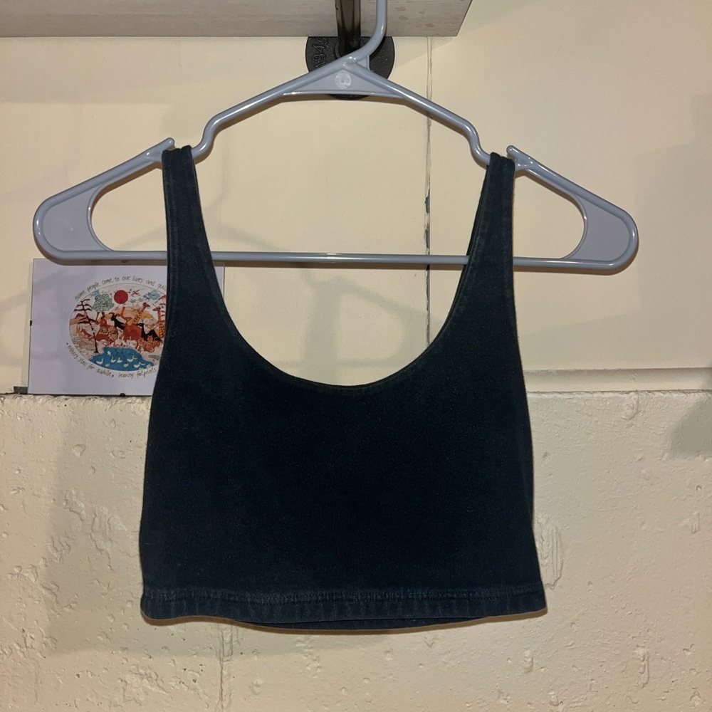 Black Cropped Brandy Melville Tank Top